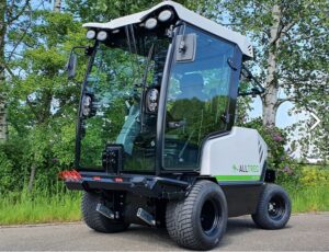 cabin for electric professional ride-on mower